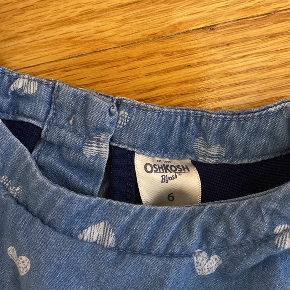 Oshkosh size 6 chambray with hearts dress. Adorable! - Picture 4 of 5